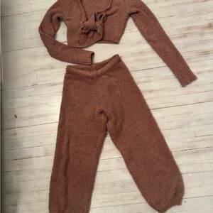 SKIMS Brown Cozy Knit Set